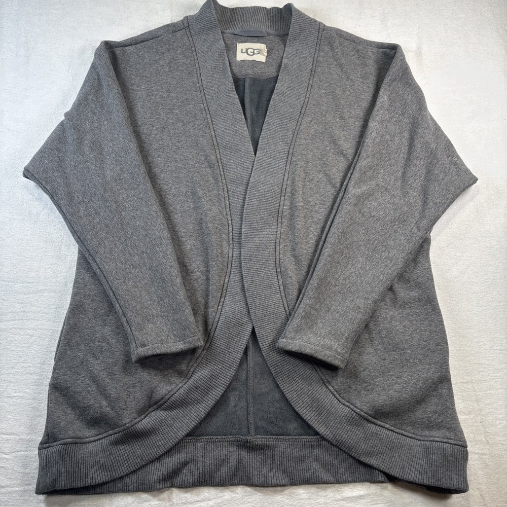 UGG Women's Cardigan Sweater Open Front, Size XL Gray